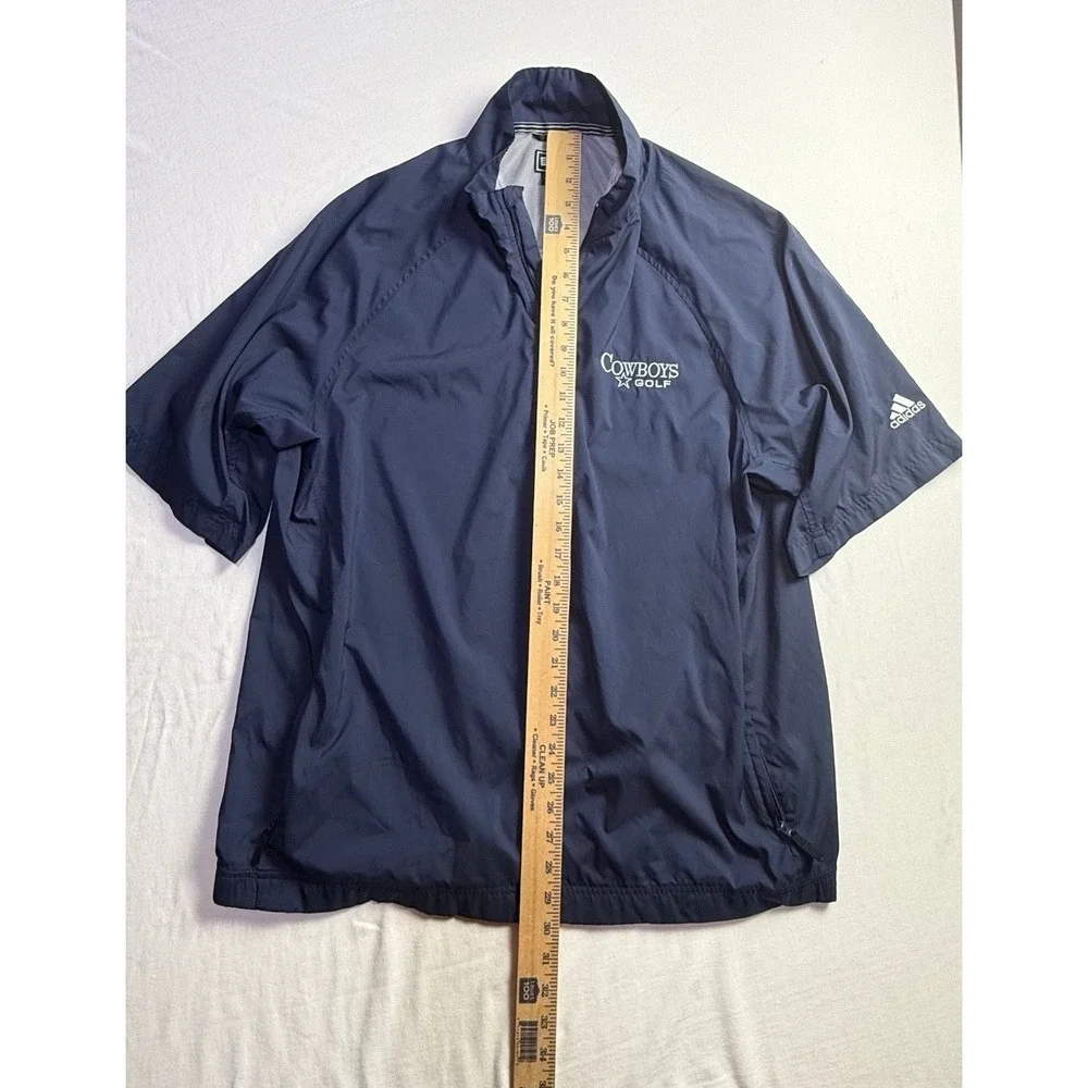 Adidas Dallas Cowboys Golf Windbreaker Mens Large Short Sleeve Pullover-2526